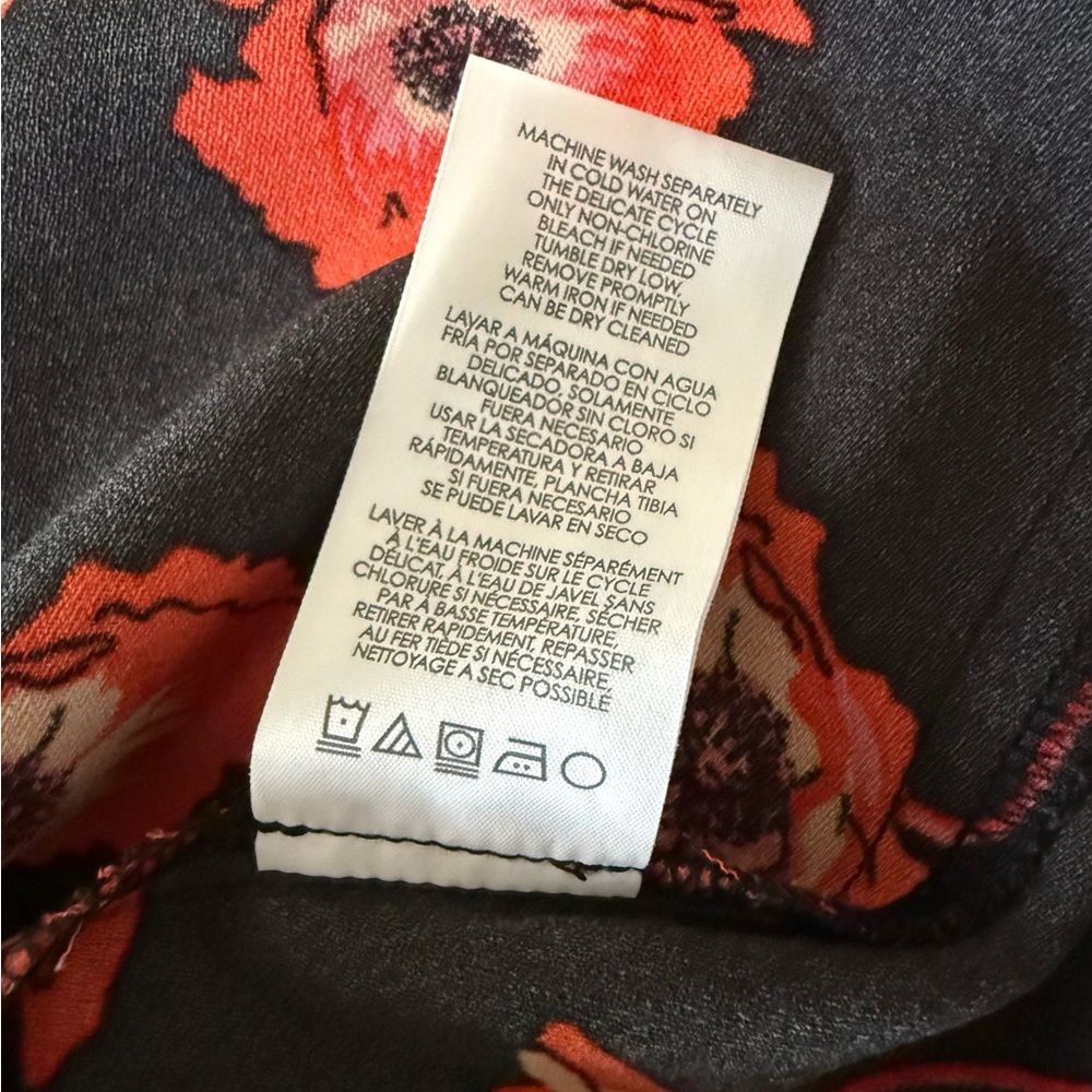 CAbi Black Top with Red Poppy Floral Print - Picture 11 of 11